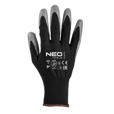 Darbinės pirštinės, nitrilu dengtos, iš poliesterio, 4131X dydis 9 (card) 2 Darbinės pirštinės, nitrilu dengtos, iš poliesterio, 4131X dydis 9 (card) 2