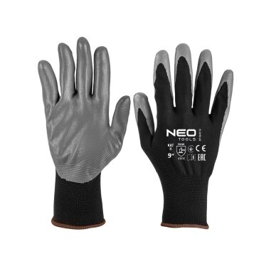 Darbinės pirštinės, nitrilu dengtos, iš poliesterio, 4131X dydis 9 (card) Darbinės pirštinės, nitrilu dengtos, iš poliesterio, 4131X dydis 9 (card)