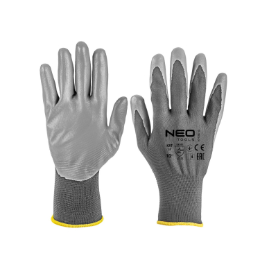 Darbinės pirštinės, PU dengtas poliesteris, 4131X, 10 dydis