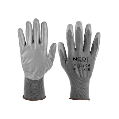 Darbinės pirštinės, PU dengtas poliesteris, 4131X, 9 dydis Darbinės pirštinės, PU dengtas poliesteris, 4131X, 9 dydis