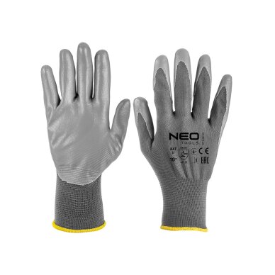 Darbinės pirštinės, PU dengtos poliesterio, 4131X dydis 10 (card) Darbinės pirštinės, PU dengtos poliesterio, 4131X dydis 10 (card)