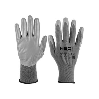 Darbinės pirštinės, PU dengtos poliesterio, 4131X dydis 11 (card) Darbinės pirštinės, PU dengtos poliesterio, 4131X dydis 11 (card)