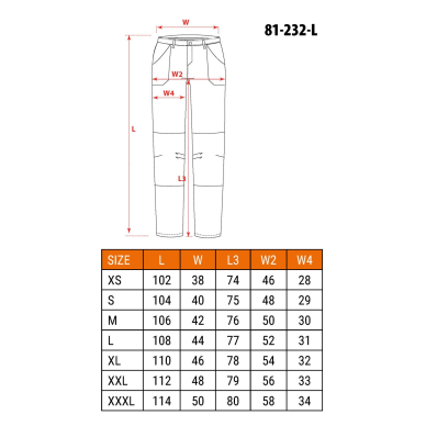 Darbo kelnės Camo URBAN, dydis L 6