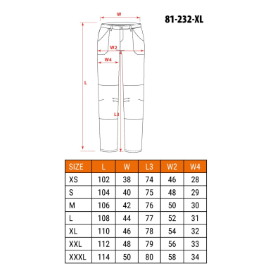 Darbo kelnės Camo URBAN, dydis XL 6