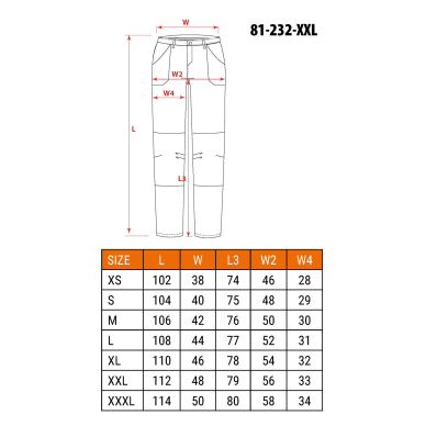Darbo kelnės Camo URBAN, dydis XXL 6