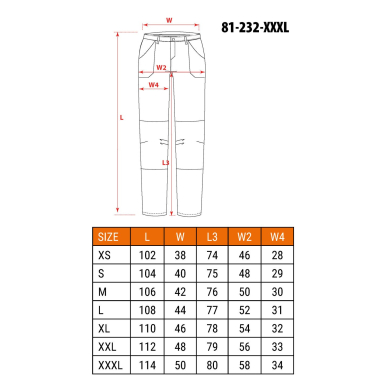 Darbo kelnės Camo URBAN, dydis XXXL 6