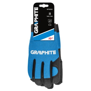 Darbo pirštinės 25 cm, sintetinė oda + tamprus audinys 1