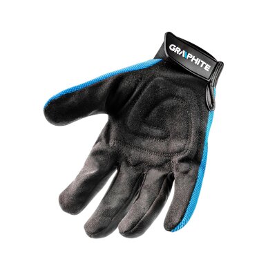 Darbo pirštinės 25 cm, sintetinė oda + tamprus audinys 3 Darbo pirštinės 25 cm, sintetinė oda + tamprus audinys 3