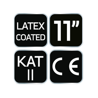 Darbo pirštinės, lateksu dengtos poliesterio pirštinės, 3131X, 11 dydis 6