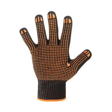 Darbo pirštinės, medvilninės ir poliesterio, taškuotos, 10 dydis 3