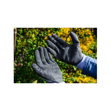 Darbo pirštinės, medvilninės, padengtos lateksu ir poliesteriu, 2143X, 10 dydis 4