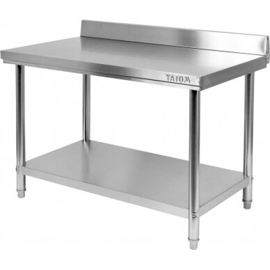 Darbo stalas su lentyna | nerūdijantis plienas | 800x700xH850+100 mm bortelis (YG-09030) Darbo stalas su lentyna | nerūdijantis plienas | 800x700xH850+100 mm bortelis (YG-09030)