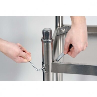 Darbo stals su lentyna | sulankstomas | nerūdijantis plienas | 1000x600xH850+100 mm bortelis (YG-09021) 3 Darbo stals su lentyna | sulankstomas | nerūdijantis plienas | 1000x600xH850+100 mm bortelis (YG-09021) 3