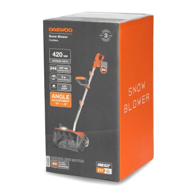 DAST 4242Li  Cordless Snowthrowers 42 (21+21) V, 42 cm, 22 cm, 1-6m, 6,8kg. 11