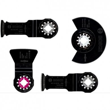 Daugiafunkcinio įrankio priedai Bosch STARLOCK GOP/PMF; 4 vnt. Daugiafunkcinio įrankio priedai Bosch STARLOCK GOP/PMF; 4 vnt.