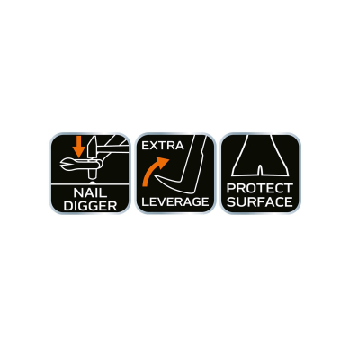 Daugiafunkcinis laužtuvas 250 mm, platus galas, siauras galas 3