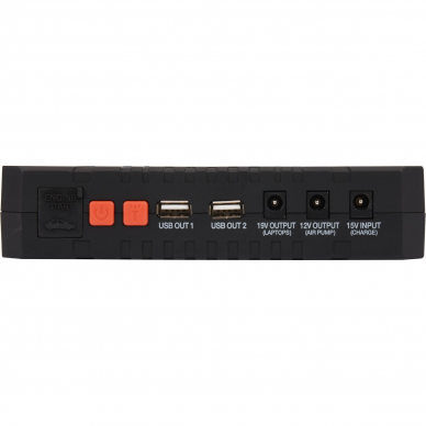 Daugiafunkcinis pakrovėjas / paleidėjas (power bank) Yato, 12000 mAh, LCD 2 Daugiafunkcinis pakrovėjas / paleidėjas (power bank) Yato, 12000 mAh, LCD 2