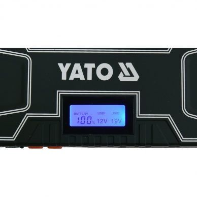 Daugiafunkcinis pakrovėjas / paleidėjas (power bank) Yato, 12000 mAh, LCD 3 Daugiafunkcinis pakrovėjas / paleidėjas (power bank) Yato, 12000 mAh, LCD 3