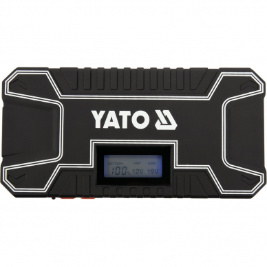 Daugiafunkcinis pakrovėjas / paleidėjas (power bank) Yato, 12000 mAh, LCD 4 Daugiafunkcinis pakrovėjas / paleidėjas (power bank) Yato, 12000 mAh, LCD 4