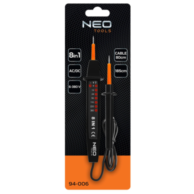 Daugiafunkcis įtampos testeris 8 in 1 AC/DC 6-380V 1