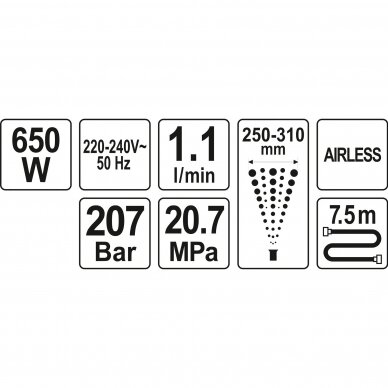 Dažymo agregatas Yato 650 W (YT-82560) 2