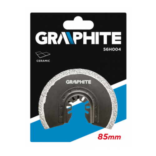 Daugiafunkcinio įrankio geležtė, pusiau apvali, GRAPHITE 56H004, keramikai Daugiafunkcinio įrankio geležtė, pusiau apvali, GRAPHITE 56H004, keramikai