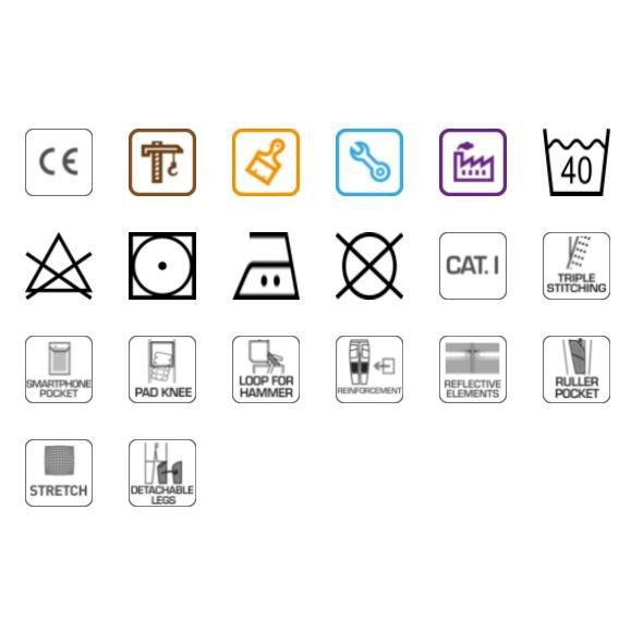 **Darbinės kelnės, smėlio spalvos, dydis 2XL, SLIM 3 **Darbinės kelnės, smėlio spalvos, dydis 2XL, SLIM 3