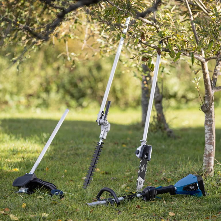 Daugiafunkcinis sodo įrankis Scheppach BC-MFH400-X, 2x20V, (be akum. ir krov.) 1 Daugiafunkcinis sodo įrankis Scheppach BC-MFH400-X, 2x20V, (be akum. ir krov.) 1