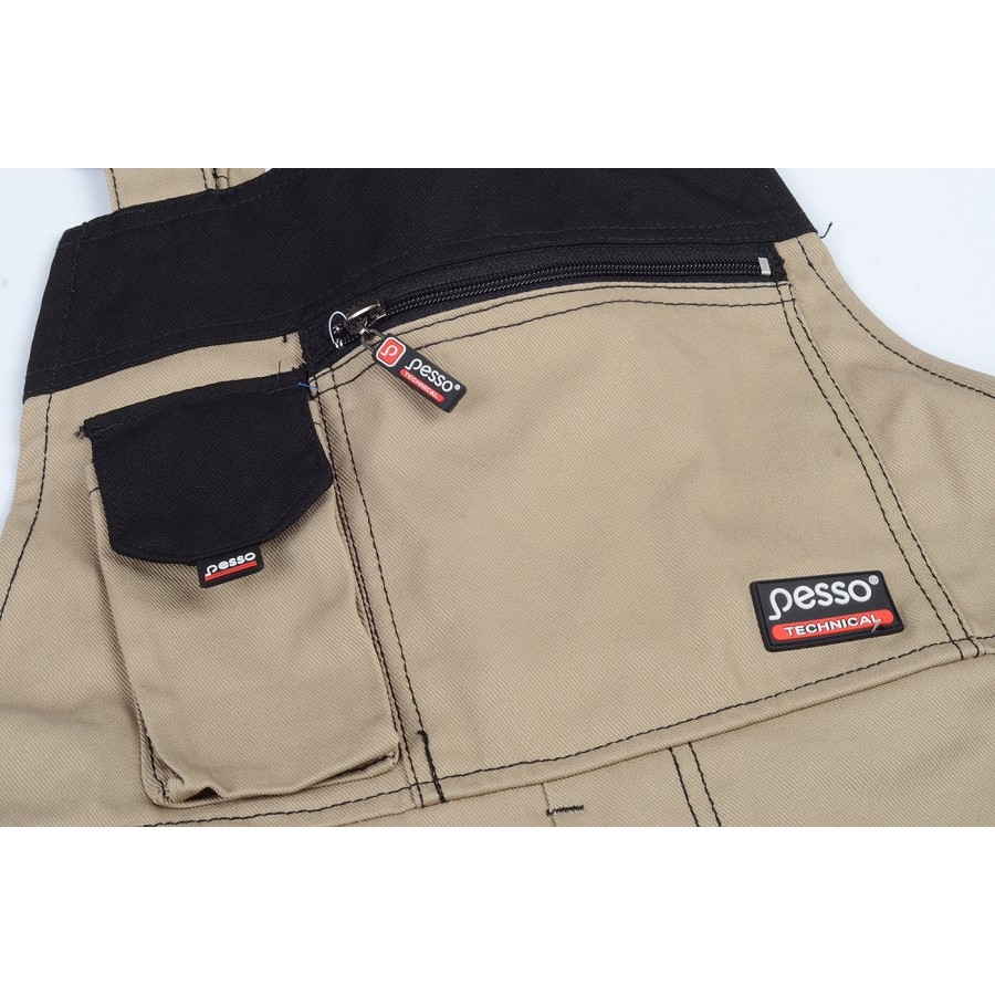 Darbo puskombinezonis Pesso Twill, smėlio 50/200 2 Darbo puskombinezonis Pesso Twill, smėlio 50/200 2