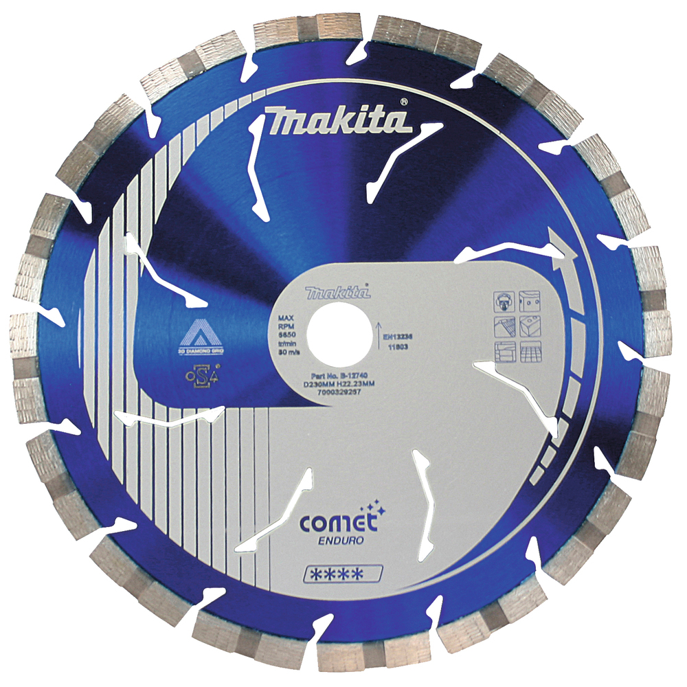 Deimantinis diskas  Makita B-12740, 230MM, COMET ENDURO Deimantinis diskas  Makita B-12740, 230MM, COMET ENDURO