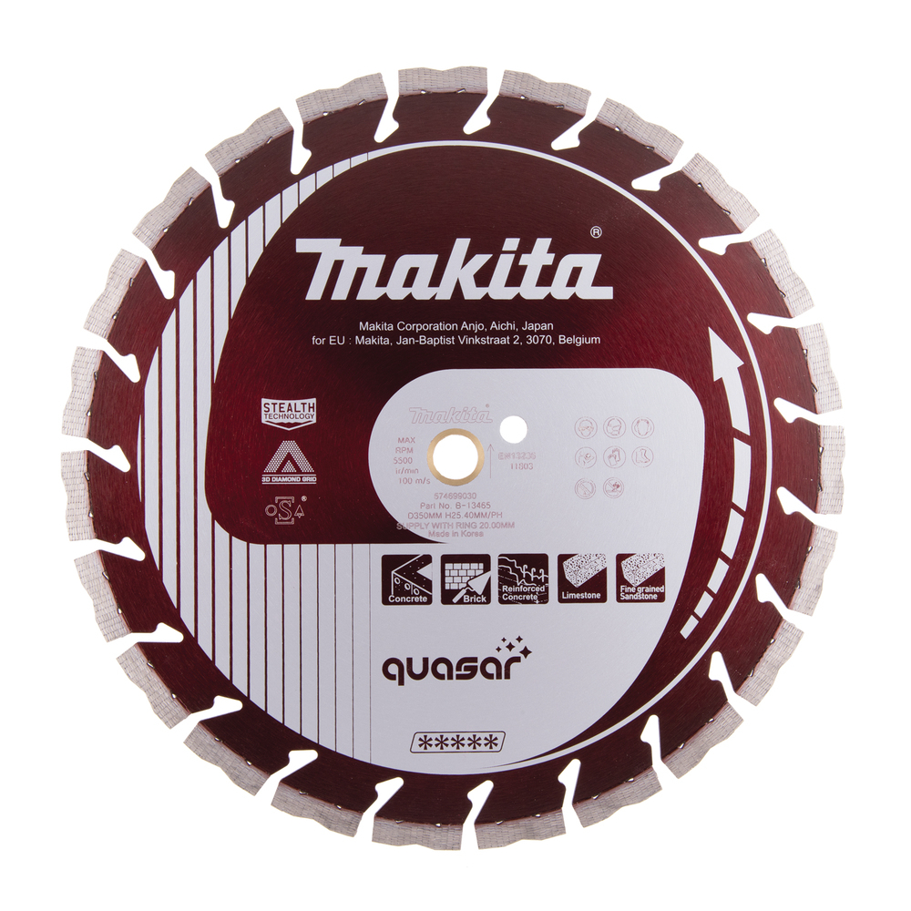 Deimantinis diskas Makita B-13465, 350mm QUASAR