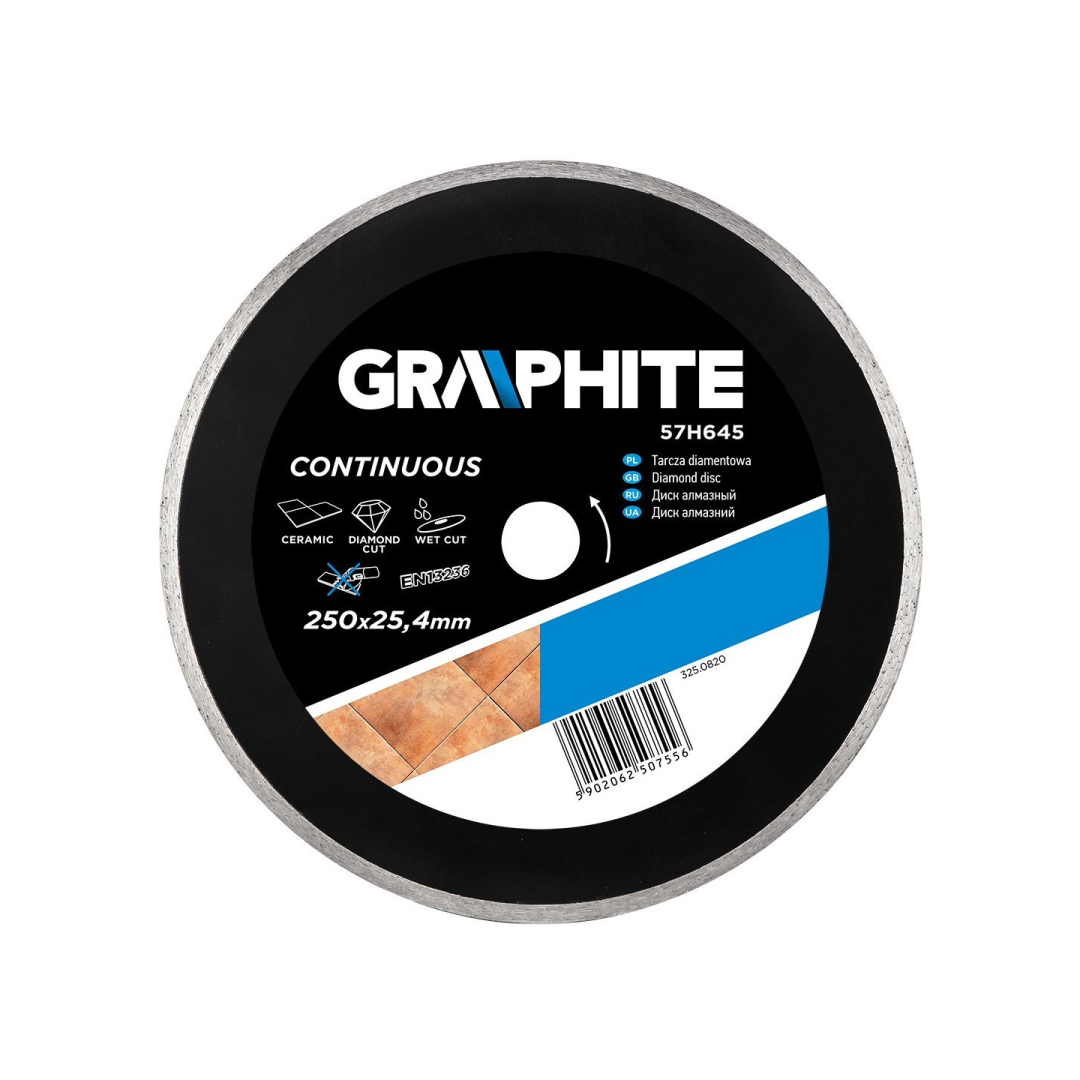 Deimantinis diskas 250 x 25.4 mm, continuous