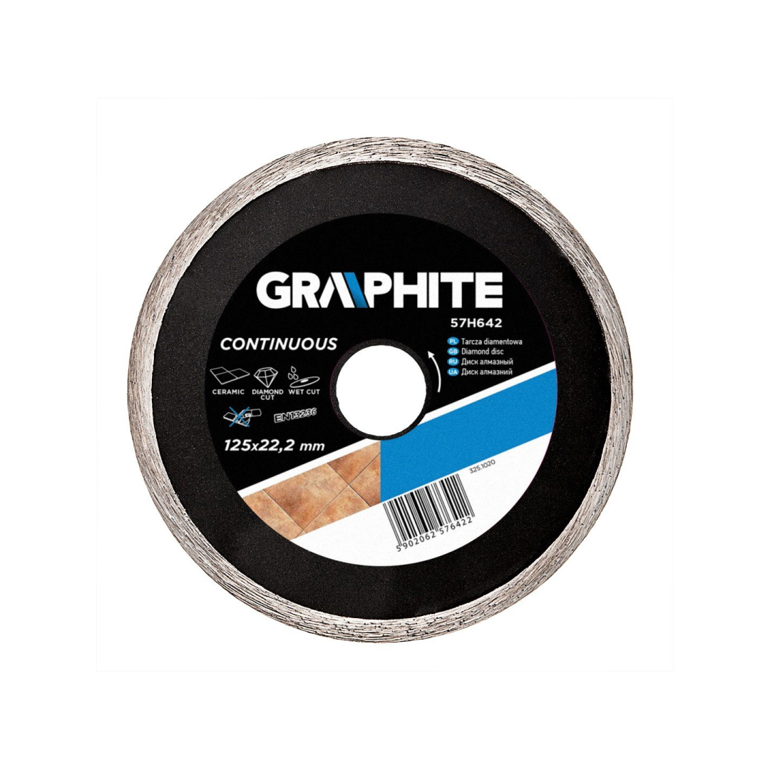Deimantinis diskas skersmuo 125 mm,  vientisas