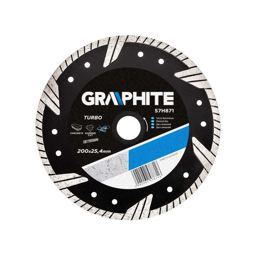 Deimantinis diskas skersmuo 200x25,4mm, Turbo