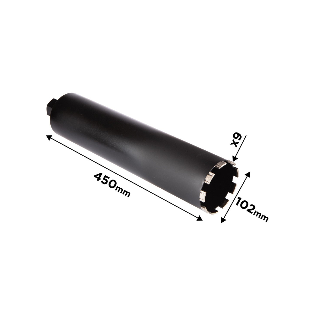 Deimantinis gręžimo skylių pjūklas 58G540 102×450mm×9T 7