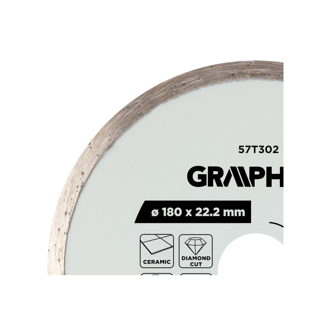 Deimantinis pjovimo diskas, 180 x 22,2 mm, šlapiam pjovimui 4