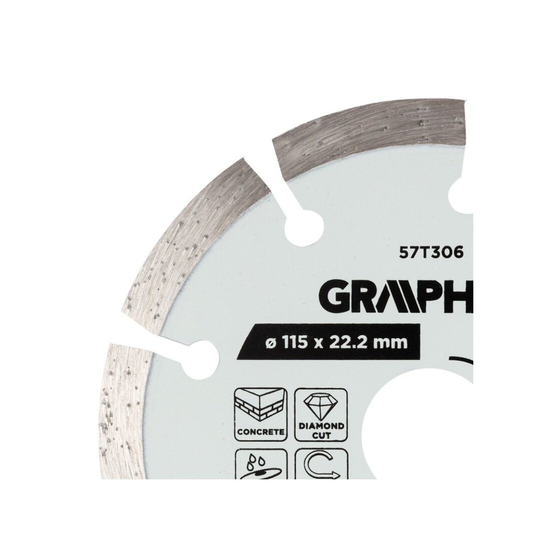 Deimantinis segmentinis pjovimo diskas, 115 x 22,2 mm, sausam ir šlapiam pjovimui 4