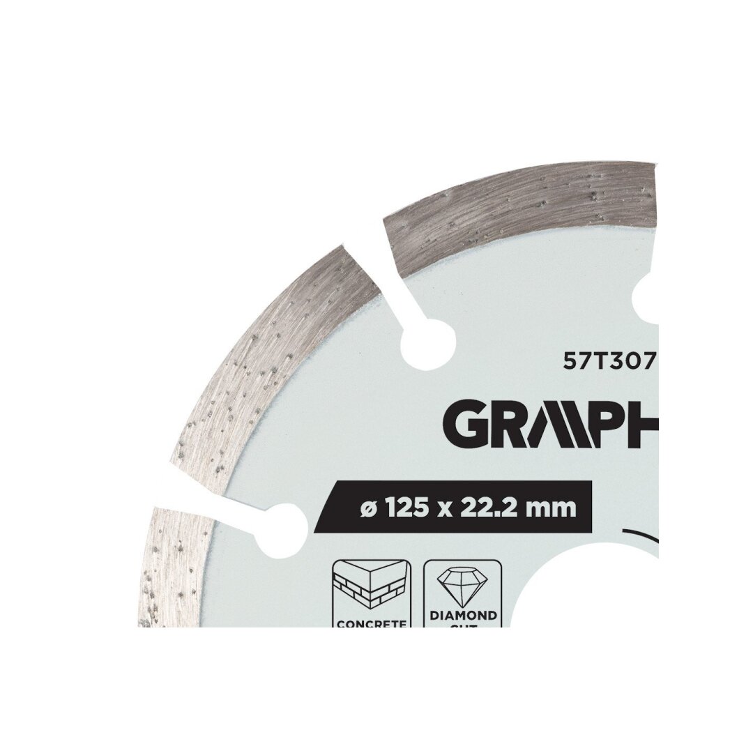 Deimantinis segmentinis pjovimo diskas, 125 x 22,2 mm, sausam pjovimui 4