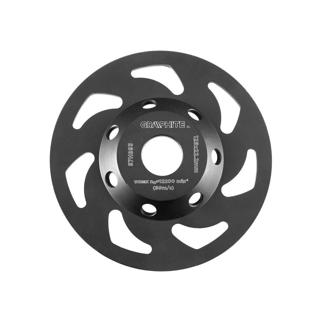 Deimantinis šlifavimo diskas 125 x 22,2 x 5 mm, L segmentas 2 Deimantinis šlifavimo diskas 125 x 22,2 x 5 mm, L segmentas 2