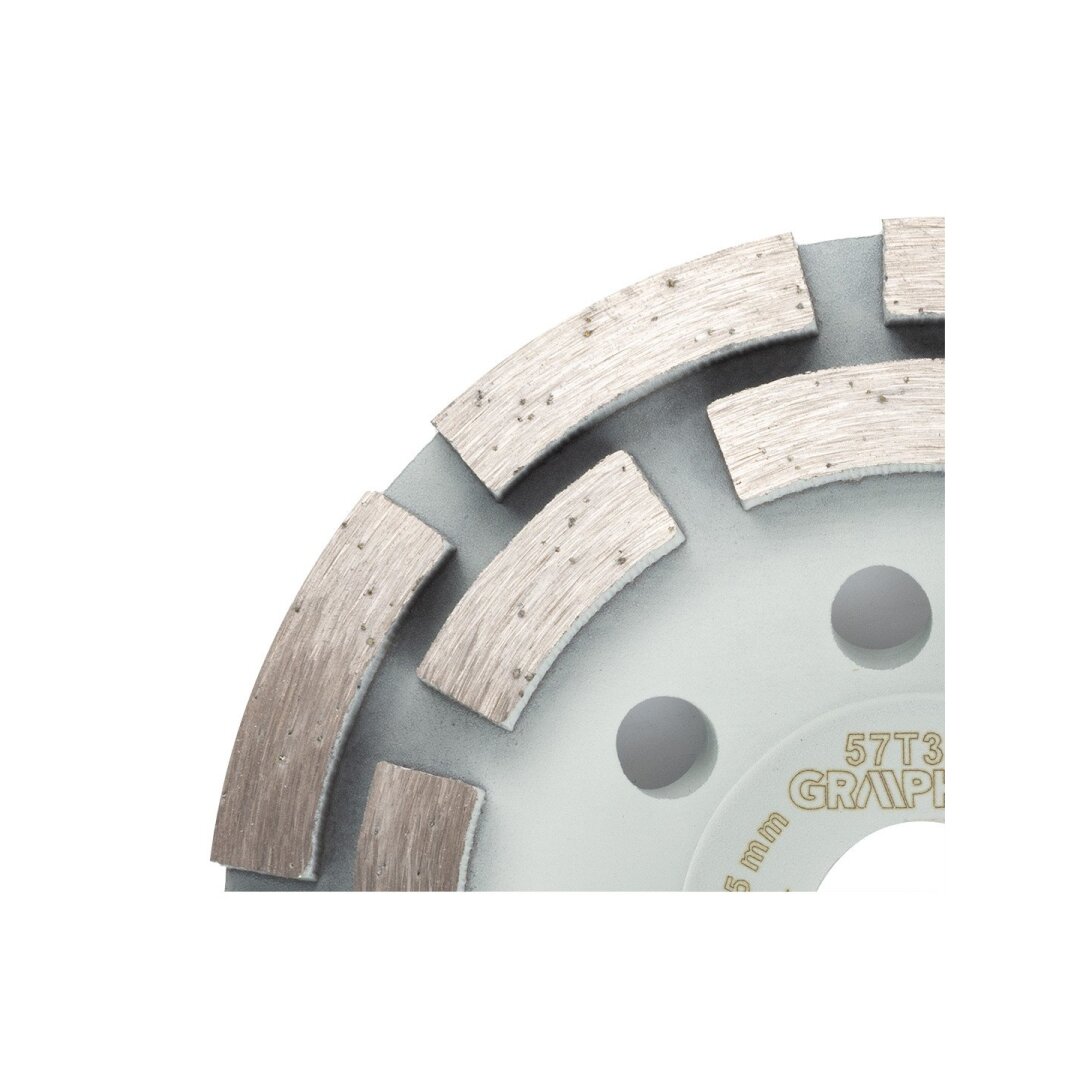 Deimantinis šlifavimo diskas, 2 segmentai, 125 x 22,2 mm, sausa 3