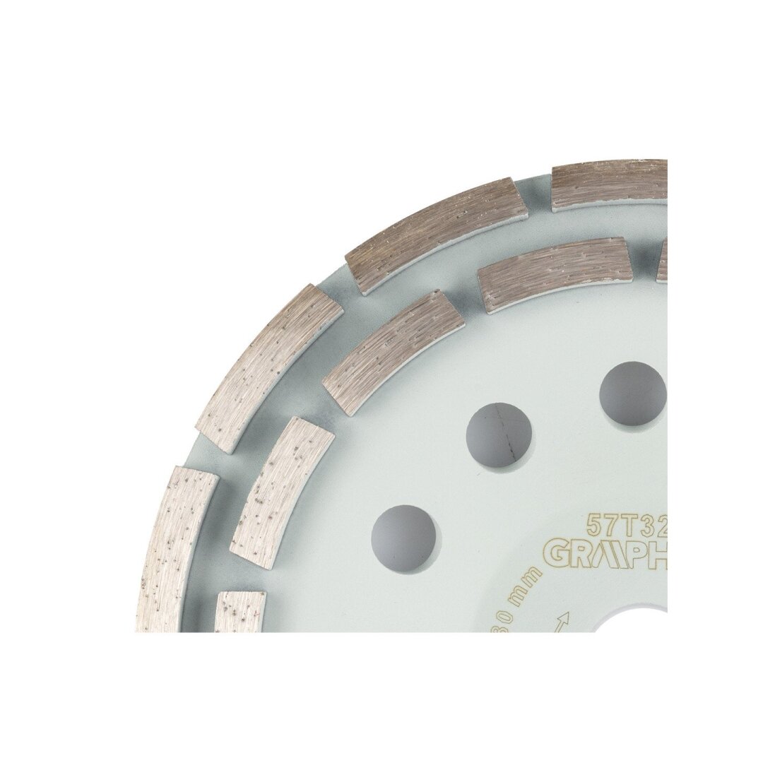 Deimantinis šlifavimo diskas, 2 segmentai, 180 x 22,2 mm, sausa 2