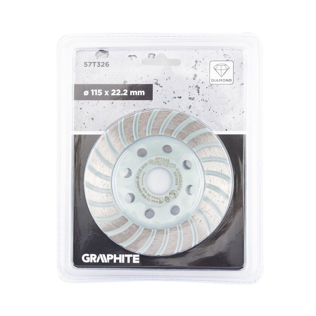 Deimantinis šlifavimo diskas, turbo, 115 x 22,2 mm, sausam pjovimui 1