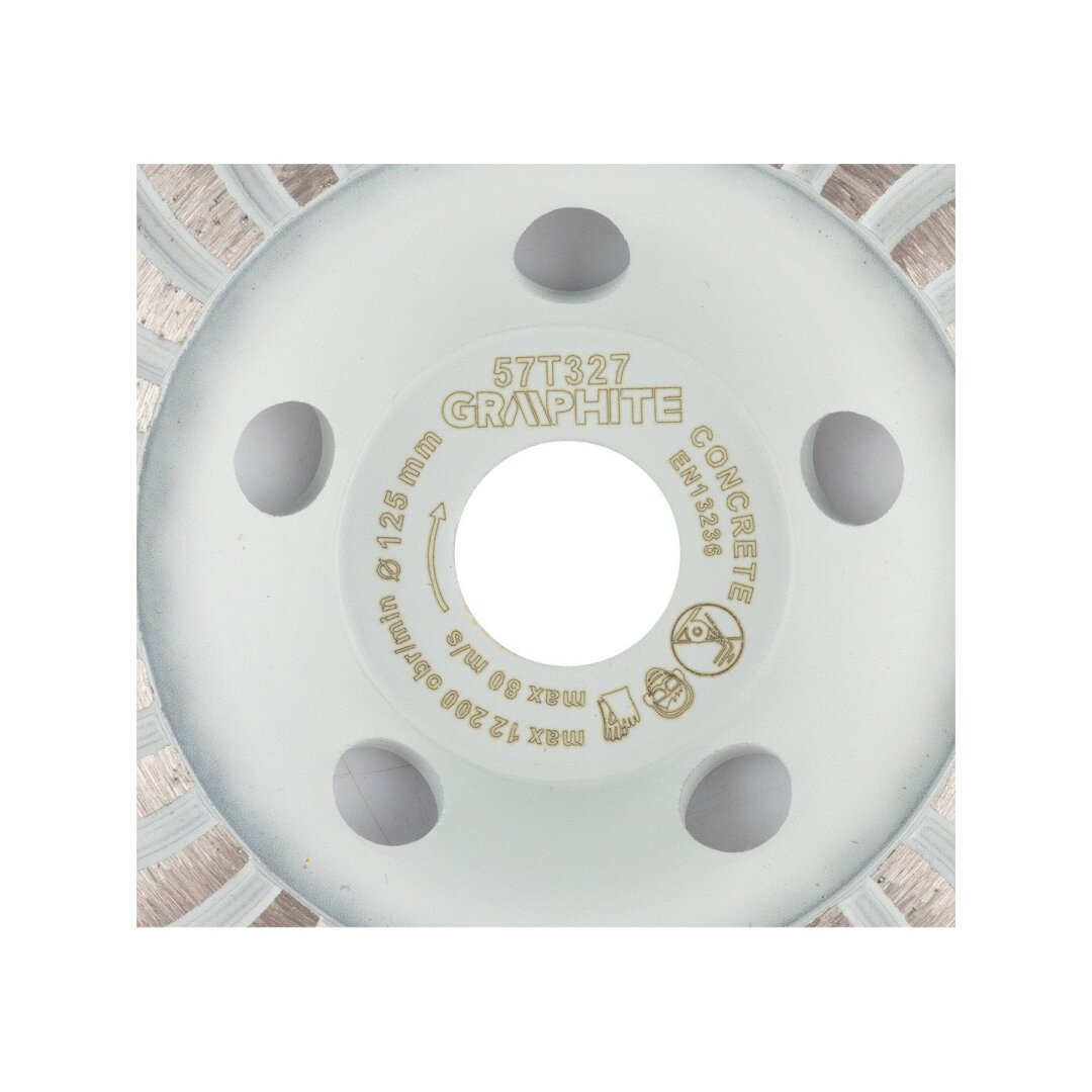 Deimantinis šlifavimo diskas, turbo, 125 x 22,2 mm, sausam pjovimui 2