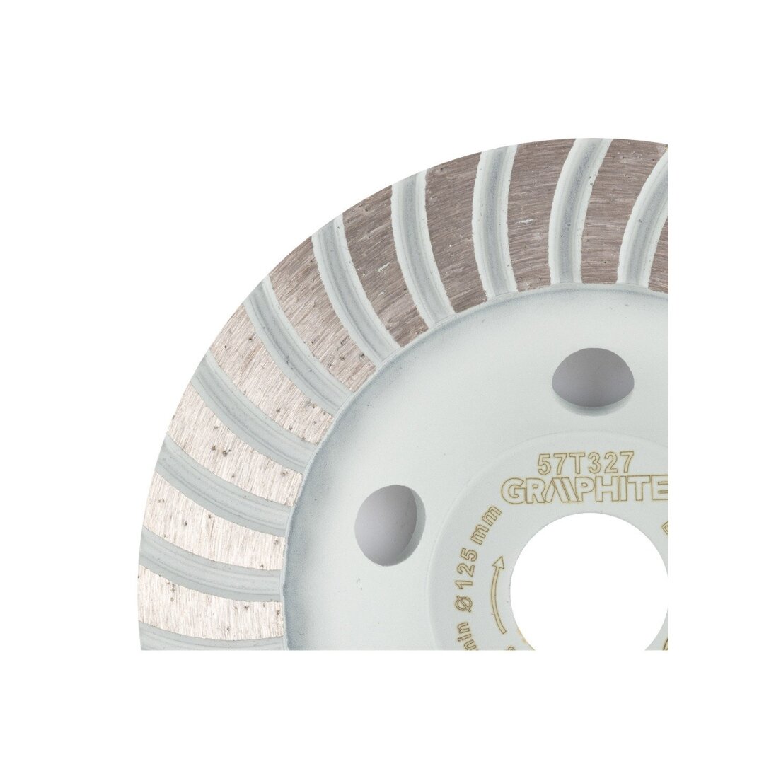 Deimantinis šlifavimo diskas, turbo, 125 x 22,2 mm, sausam pjovimui 3 Deimantinis šlifavimo diskas, turbo, 125 x 22,2 mm, sausam pjovimui 3