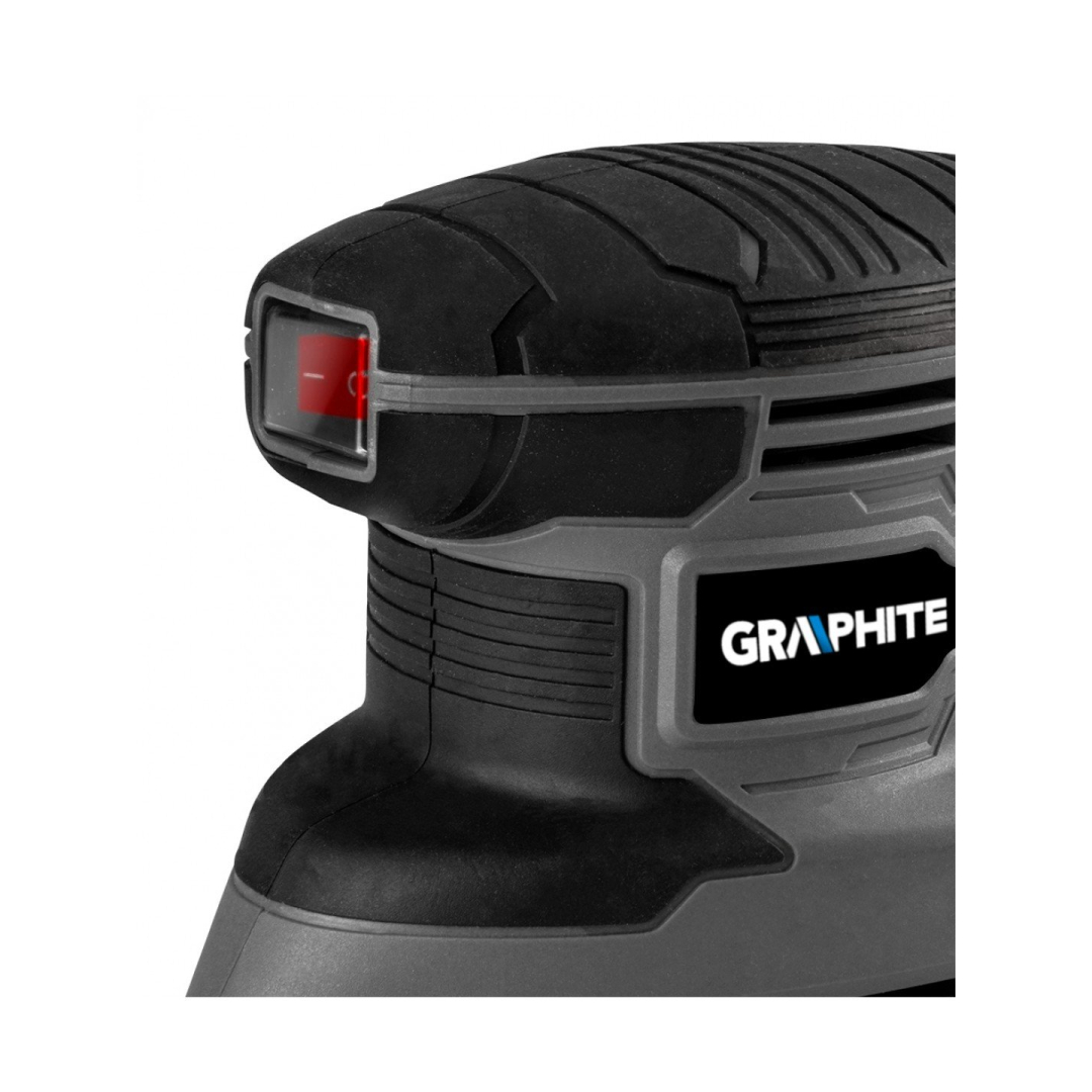 Ekscentrinis šlifuoklis GRAPHITE 59G336, 180W, pagrindas 140x140x80mm 7 Ekscentrinis šlifuoklis GRAPHITE 59G336, 180W, pagrindas 140x140x80mm 7