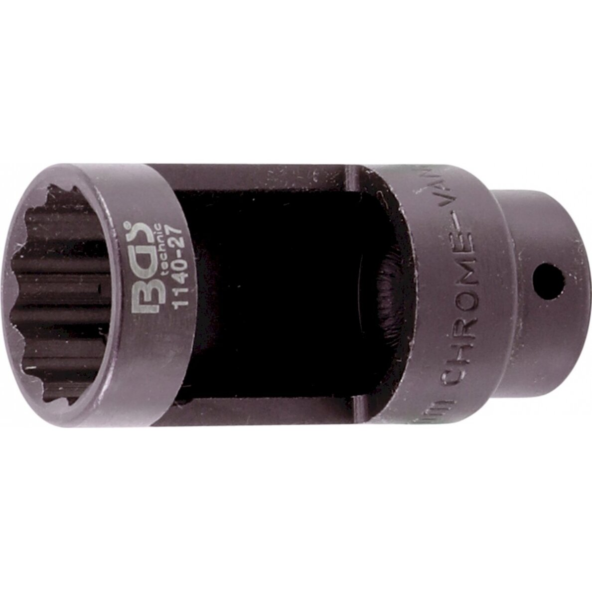 Deguonies jutiklio galvutė | 12,5 mm (1/2") | 27 mm 12 kampų, 28 mm langas (1140-27) Deguonies jutiklio galvutė | 12,5 mm (1/2") | 27 mm 12 kampų, 28 mm langas (1140-27)