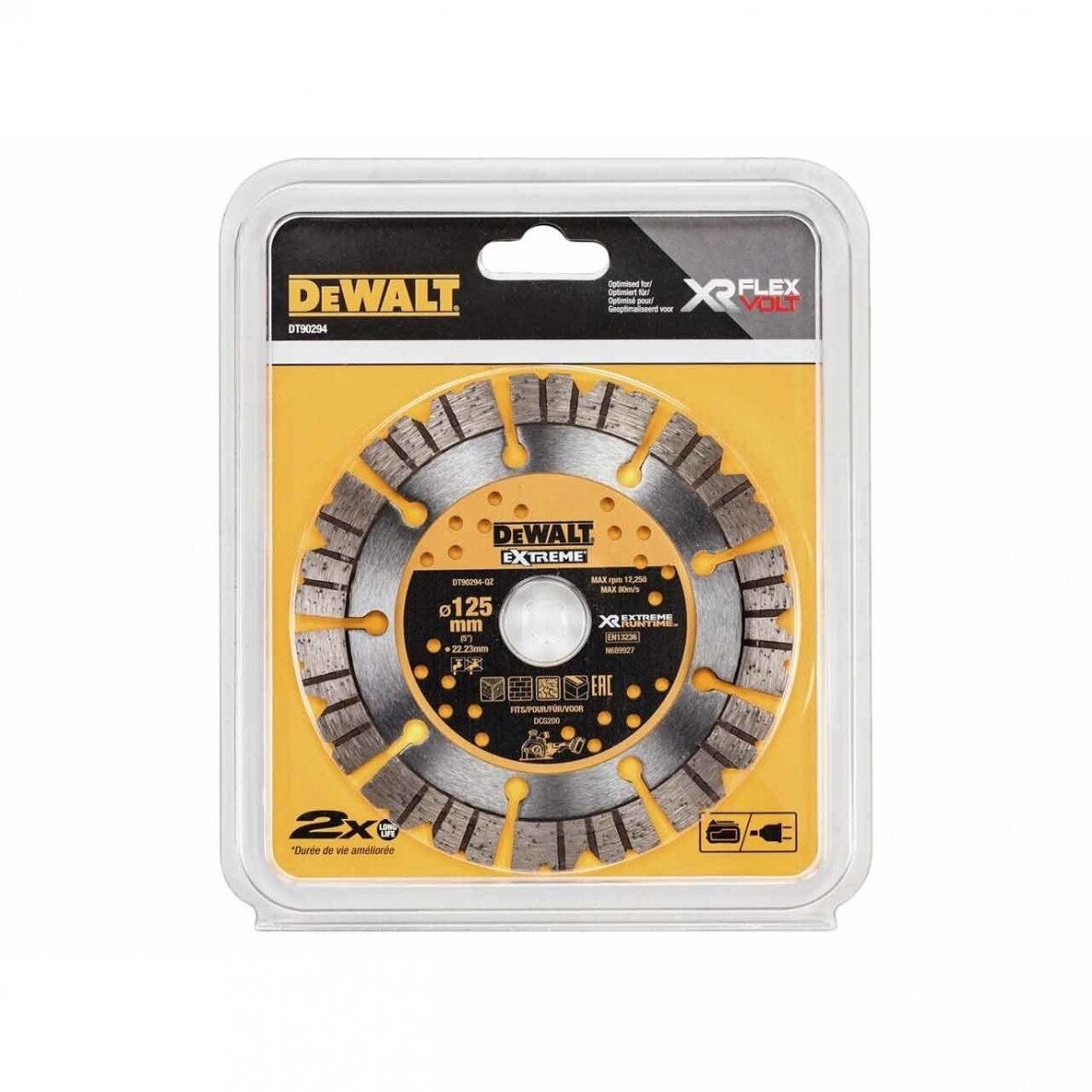 Deimantinis pjovimo diskas DeWalt DT90294-QZ Extreme, 125x2x22mm 1 Deimantinis pjovimo diskas DeWalt DT90294-QZ Extreme, 125x2x22mm 1