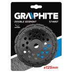 Deimantinis šlifavimo diskas125x5x22,2mm dvigubas Deimantinis šlifavimo diskas125x5x22,2mm dvigubas