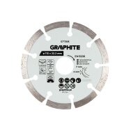 Deimantinis segmentinis pjovimo diskas, 115 x 22,2 mm, sausam ir šlapiam pjovimui