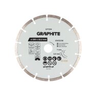 Deimantinis segmentinis pjovimo diskas, 230 x 22,2 mm, sausam ir šlapiam pjovimui